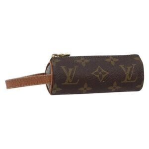 LOUIS VUITTON Monogram Etui 3 Ball de Golf Pouch M58249 LV Auth 142953